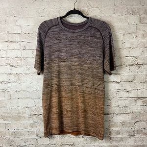 Lululemon Men's Medium Metal Vent Tech Short Sleeve Shirt Tee Amber Maroon M Med